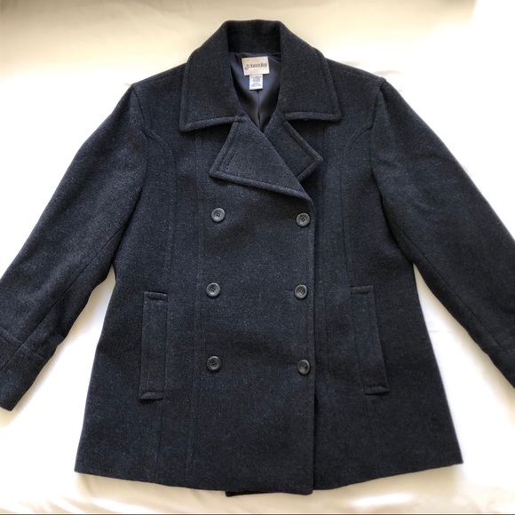 St. John’s Bay Pea Coat shortened sleeves - Picture 4 of 10
